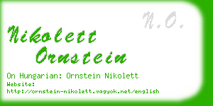 nikolett ornstein business card
